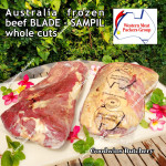 Beef BLADE Australia frozen daging sapi sampil rendang/dendeng whole cuts brand WMPG 4-5 kg/pc (price/kg)